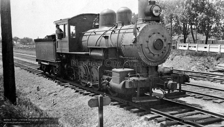 Postcard: Boston & Maine Railroad #263 at Johnsonville, New York